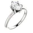 thumbnail image 3 of Pompeii Platinum 1 Ct Oval Diamond Solitaire Engagement Ring Lab Grown (FG,VS), 3 of 4