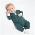 thumbnail image 4 of HAiming Baby Boys Girls Striped Jumpsuit Long Sleeve Button Loose Casual Trendy Snowsuit Fall Winter Outdoors Clothes, 4 of 5