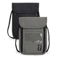 thumbnail image 2 of Gustave Travel Neck Wallet RFID Blocking Passport Holder Neck Pouch Waterproof Security Wallets with Adjustable Strap for Men Women "Black & Gray", 2 of 10