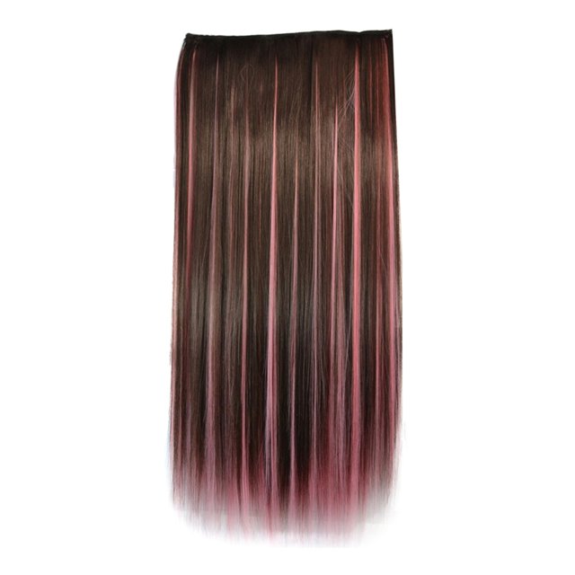WIFKLSIIPG Mèches de Couleur Cinq Clips Extensions de Cheveux Perruque Lisse Pièce de Cheveux Rideau
