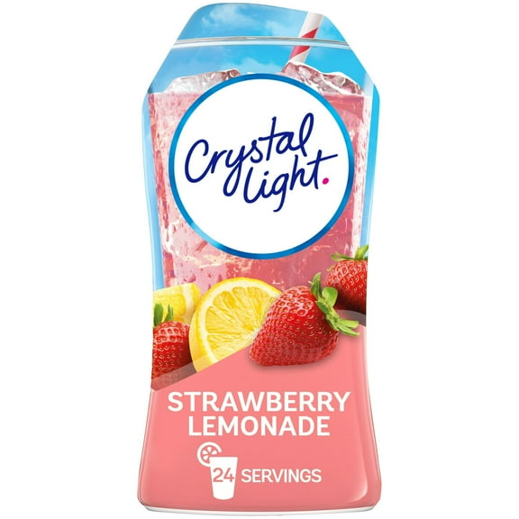 Crystal Light Liquid Strawberry Lemonade Naturally Flavored Drink Mix, 1.62 fl oz Bottle, Pack of 3