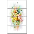thumbnail image 2 of Yellow Watercolor Flowers - Floral Canvas Art Print, 2 of 3