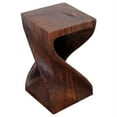 thumbnail image 5 of Home Square 20x12" Traditional Wood Twist End Table in Mocha Brown - Set of 2, 5 of 7