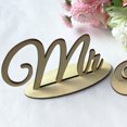 thumbnail image 4 of Coofit Mr & Mrs Sign Decorative Wooden 3D Letter Wedding Sign Table Decoration for Wedding Party, 4 of 10