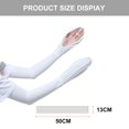 thumbnail image 2 of UV Long Sun Gloves Sunblock Driving Gloves Non Slip Arm Sun Protective for Outdoor Sports - white, 2 of 5