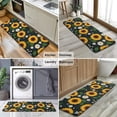 thumbnail image 6 of DarkBlue Sunflower Bee Pattern Kitchen Rug Mat,Kitchen Runner Rugs Non Skid Washable,Decorative Kitchen Floor Mats for Kitchen,Sink,Laundry,17"x47.2", 6 of 7