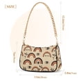 thumbnail image 3 of FORMRS Womens Shoulder Bag with Chain Strap Clutch Purse Cute Tote Handbag, Beige Rainbow Pattern, 3 of 7