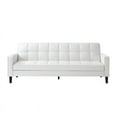 thumbnail image 3 of Posh Living Loft Lyfe Toyah Faux Leather Convertible Sleeper Sofa in White, 3 of 8