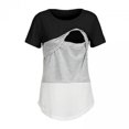 thumbnail image 1 of Daisyyozoid Wholesale T-shirt de Maternité à Rayures, Col Rond, Manches Courtes, Blouse pour Femmes Enceintes, Hauts, 1 of 4