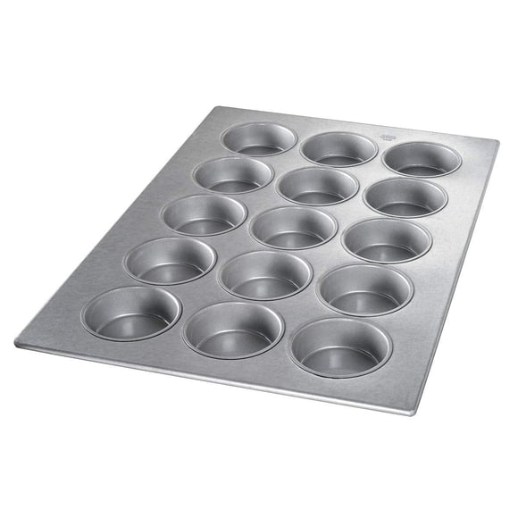 Chicago Metallic Glazed Aluminized Steel 15 Cup Mini-Cake Muffin Pan
