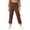 Coffee, variant on Girls Capri Pants Summer Trendy Linen Cropped Trouser with Pockets Beach Casual Cruise Fashion Capris Clothes