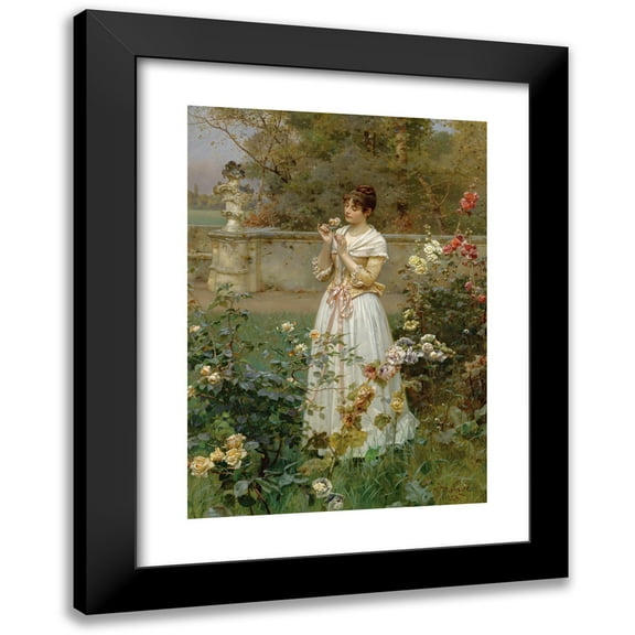 Wilhelm Menzler 11x14 Black Modern Framed Museum Art Print Titled - The Rose of All Roses (1889)