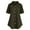 Army Green, variant on Button Down Shirts for Women 202024 Women's New Button-up Lace Solid Color Short-sleeved Shirt