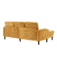 thumbnail image 3 of Xukmct Modern Loveseat Sofa with Ottomam and Wood Legs, 3 Seater Polyester Sofa for Living Room, Office, 3 of 10