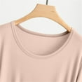 thumbnail image 6 of Yubnlvae Rose Gold Summer New Short Sleeved T Shirt for Women Slim Fit And Slimming Design Irregular Pleats Pure Desire for Style Pleating And Waist Cinching Top, Xxl, 6 of 7