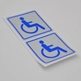 thumbnail image 4 of 1 Pair 100 x 100mm Car Window Bumper Disabled Badge Sticker Decal Double-sided Adhesive Auto Paste, 4 of 5