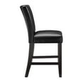 thumbnail image 4 of Home Square Faux Leather Counter Stool in Black - Set of 2, 4 of 8