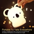 thumbnail image 3 of SZTXJ Koala Night Light for Nursery, Koala Lamp for Nursery, Cute Koala Gift for Girl, Portable Silicone Night Light for Baby, Nursery Lamp, USB Night, 3 of 5