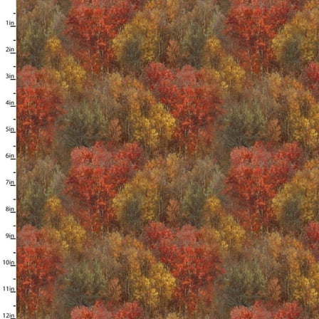 Whitetail Country Forest Texture Multi Cotton Fabric