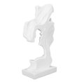 thumbnail image 3 of Resin Kissing Lovers Statues, Modern Romantic Ornament, Couple Figurine, Resin Sculpture for Home Decoration, White, 3 of 3