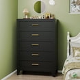 thumbnail image 4 of Ero Metal 5 Dresser Chest of Drawers Adult for Bedroom Black White, 4 of 5