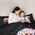 thumbnail image 5 of Feelyou Cartoon Basketball Kids Twin Comforter Sets, Spiral Stripes Bedding Set, 2pcs, 5 of 8