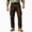 03# Brown, variant on Men's Cargo Pants, Straight Leg Pull-On Work Pants with Elastic Waist and Multi Pockets for Casual Outdoor Wear, S - 5XL