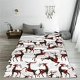 thumbnail image 6 of Throw Blanket for Couch Sofa and Bed, Christmas Plaid Moose Super Soft Plush Throw Blanket, Fuzzy Cuteness Comfy Warm Washable Flannel Blanket & Throws for All Season 50"x40", 6 of 7