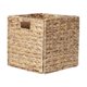 thumbnail image 3 of Cesta de almacenamiento plegable de jacinto, organizador de artículos diversos, cesta de almacenamiento en forma de cubo para 25cmx25cmx25cm, 3 of 9