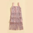 thumbnail image 2 of Qodauz Girls Tassels Party Dress Sequin Spaghetti Strap Mini Graduation Dance Latin Birthday Special Occasion Dresses 3-12 Y Pink, 2 of 4