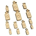 thumbnail image 1 of Hand Sanitizer Bottle Symbol Wood Mini Charms Shapes DIY Craft Jewelry - No Hole - 12mm (26pcs), 1 of 7