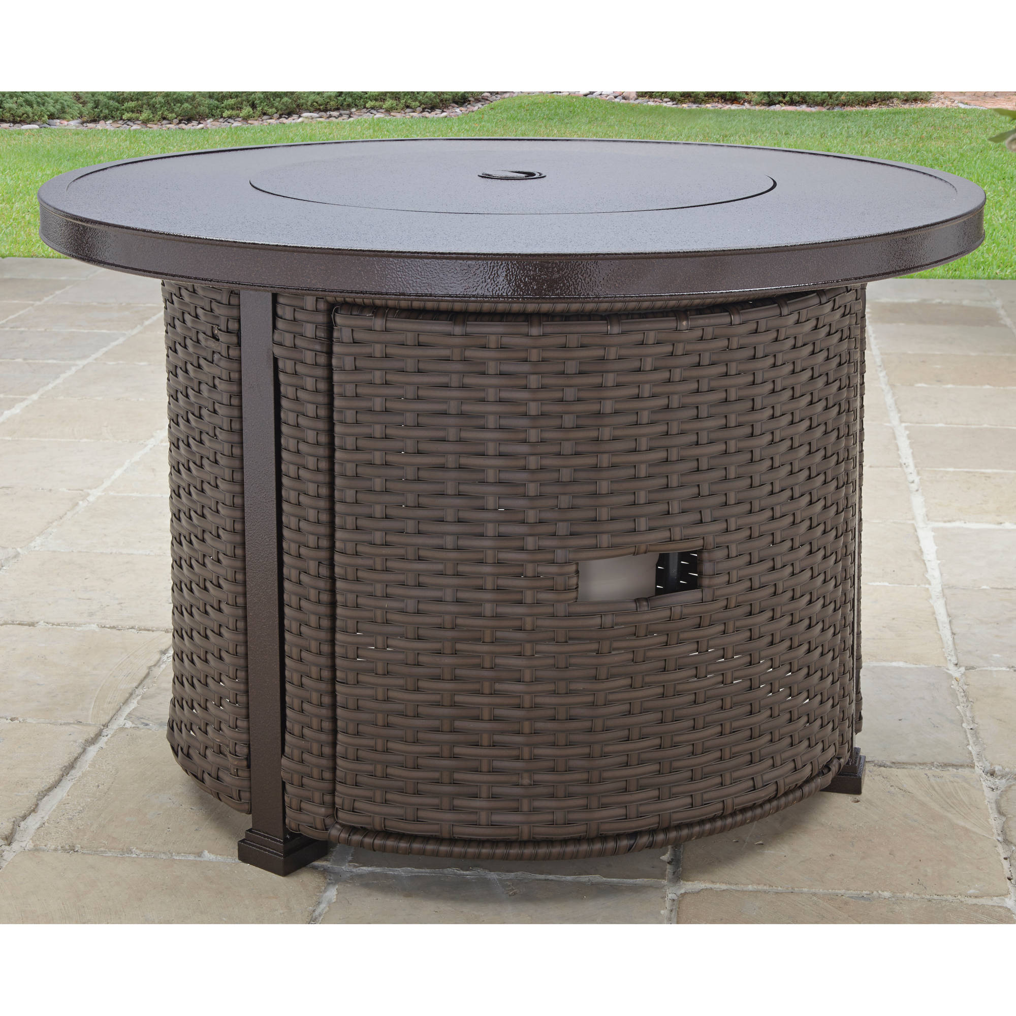 Better Homes & Gardens Colebrooke 37" Round 50,000 BTU Propane Gas Fire Pit Table with Glass Beads, Metal Lid and Protective Cover - image 4 of 14