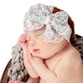 thumbnail image 7 of Odeerbi Baby Elastics Hair Bows Headband Newborn Lace Bow Headband Kids Soft Headband White, 7 of 7