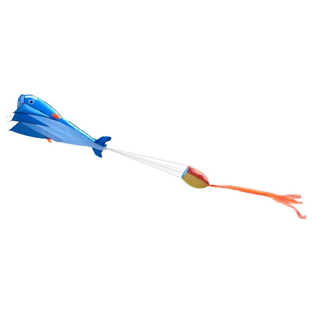 Cometa Sin Marco Blue Dolphin para Beach Park Sunnimix Juguete de cometa para niños