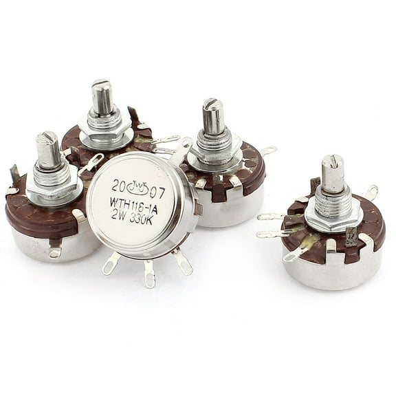 WTH118-1A 2W 330K Ohm Rotary Taper Carbon Potentiometer 5Pcs