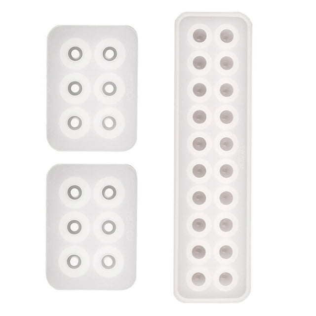 Bille Sphérique en Silicone avec Trous, Résine Époxy Ronde pour Bijoux, 3 Pcs