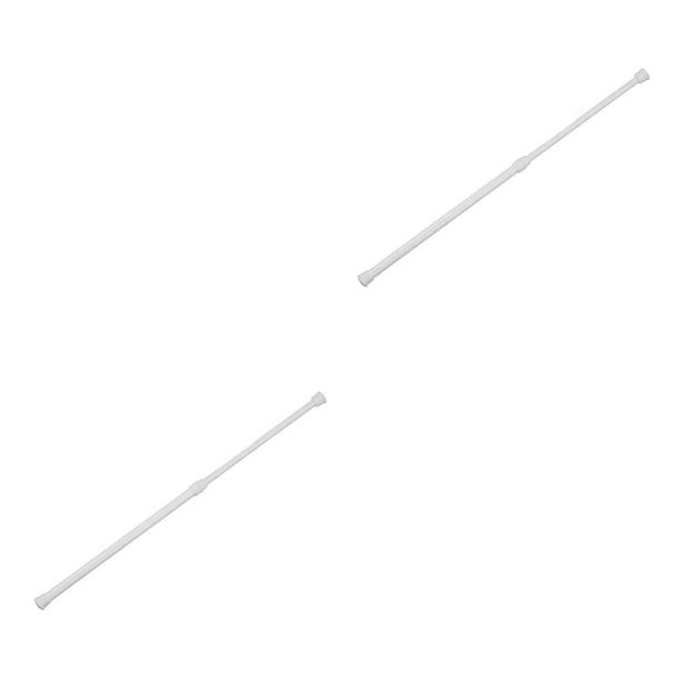 Toystoory Varillas extensibles con resorte multiusos, red telescópica, cortina de tensión de gasa, barra de red, varillas de cortina, poste Blanco 40-70cm 2piezas