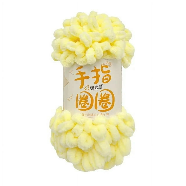 Fil Chenille Épais en Polyester Générique, Boucle pour Doigts Gonflée, 5 Pcs