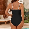 thumbnail image 6 of MSJUHEG Ruched Monokinis,High Waist Bathing Suit,Push Up Swimwear,Tummy Control Bathing Suits,Womens Bathing Suits,Bandeau Bathing Suits,Plus Size Swimsuit for Women Black L, 6 of 7