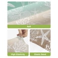 thumbnail image 4 of Green Ombre Coastal Bar Stool Covers Set of 6, Sea Nautical Summer Beach Starfish Coral Stretch Bar Chair Covers with Backs, Removable Pub Counter Height Chair Cover for Kitchen Dining Room Cafe, 4 of 7
