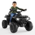 thumbnail image 1 of PIONEERWORKS 12V Kids Ride On Toys Car Electric Vehicle Remote w/Parent Remote Control, Spring Suspension, LED Lights, Bluetooth, Music, USB, 1 of 8