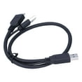 thumbnail image 3 of Câble de Données d'Alimentation Type USB-A vers USB 2.0 Micro B Y Type Mâle à Mâle pour Disque Dur Mobile Noir, 3 of 7
