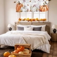 thumbnail image 3 of Fall Pumpkins Valances for Windows, 54 x 18in, Maple Leaf Bird Thanksgiving Harvest Farmhouse Rod Pocket Kitchen Valance Curtain Light Filtering Window Treatments for Living Room Bedroom, 1 Panel, 3 of 7