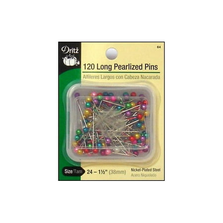 UPC: 0072879103342 | Dritz Long Pearlized Pins Size 24 120/Pkg