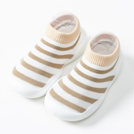 

Baby Slipper Socks Anti Baby First Walking Shoes Breathable Lightwewight Soft Sole Rubber Cotton Toddler Shoes Indoor Socks for Girls 0-6 Months