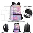 thumbnail image 6 of Uorisanigo 17 Inch Pink Axolotl School Bankpack for Boy Girl 6-12 Year, Casual Basic Bookbag Large Capacity Back to School Bag for Preschool Elementary Kindergarten Schoolbag, 6 of 6