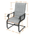 thumbnail image 6 of Nuu Garden Patio Dining Chairs Set of 2, Outdoor Patio Chairs High Back, All Weather Breathable Textilene, Gray, 6 of 10