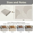 thumbnail image 6 of SIXHOME 9'x12' Rugs for Living Room Washable Bedroom Rug Jacquard Textured Boho Beige Area Rug Modern Geometric Soft Neutral Carpet Non Slip Indoor Rugs for Dining Room Home Office, 6 of 8