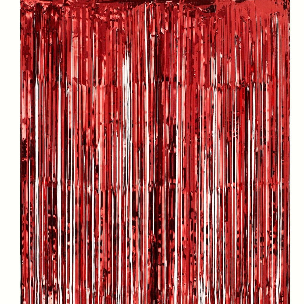 2/3Pcs Foil Fringe Curtain Door Curtain Metallic Tinsel Photo Backdrop
