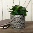 thumbnail image 2 of Set of 6 Black And Cream With Aztec Pattern Planter, 2 of 3